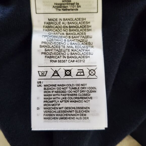 Adidas Back To Basics Three Stripes Track Jacket Sz Sm - Picture 12 of 13